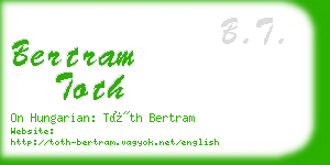 bertram toth business card